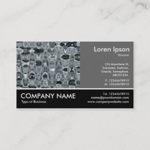 Footed Photo - 60pc Grey - Fractal Ice Business Card