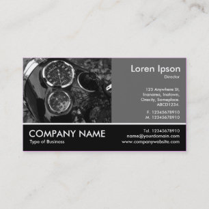 Footed Photo - 60pc Grey - Motorbike Gauges Business Card