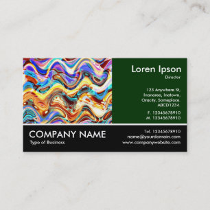 Footed Photo - Dk Green - Colour Mix Business Card