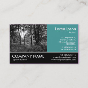 Footed Photo - Ocean Green - In the Woods Business Card