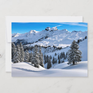 Foothills of the Alps, scenic winter photograph, Card