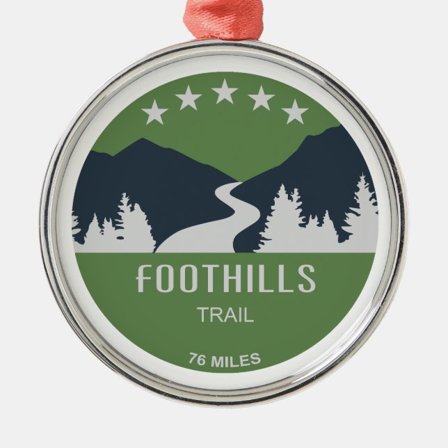 Foothills Trail North Carolina South Carolina Metal Ornament (Front)