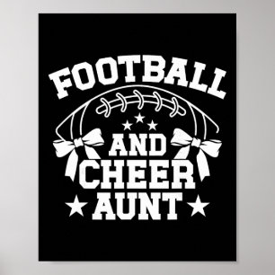Footll And Cheer Aunt Of A Cheerleader And Footll Poster