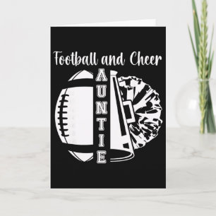 Footll And Cheer Aunt Of Cheerleader And Footll Pl Card
