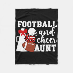 Footll And Cheer Aunt Of Footll Player And Cheerle Fleece Blanket