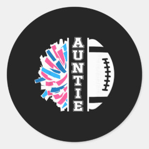 Footll And Cheer Auntie Cheerleading And Footll Au Classic Round Sticker