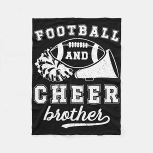 Footll And Cheer Brother Cheerleading And Footll B Fleece Blanket