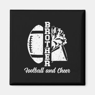 Footll And Cheer Brother Cheerleading And Footll B Magnet
