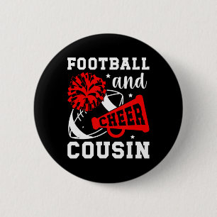 Footll And Cheer Cousin Footll And Cheerleading Co 6 Cm Round Badge