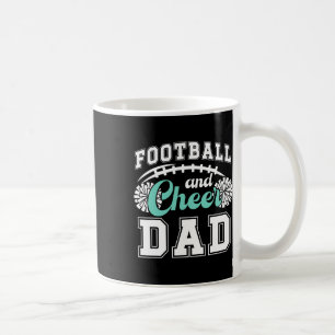 Footll And Cheer Dad Cheerleader And Footll Player Coffee Mug