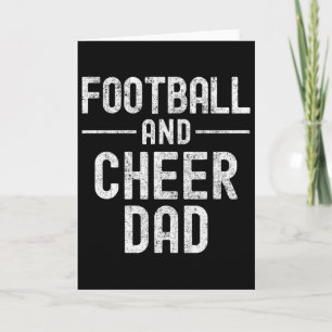 Footll And Cheer Dad Cheerleading Card