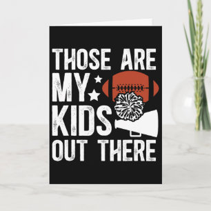 Footll And Cheer Dad Footll Player And Cheerleader Card