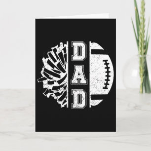 Footll And Cheer Dad Proud Footll And Cheerleading Card