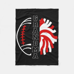 Footll And Cheer Grandma Cheerleading And Footll G Fleece Blanket