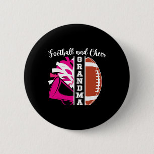 Footll And Cheer Grandma Of Cheerleader And Footll 6 Cm Round Badge