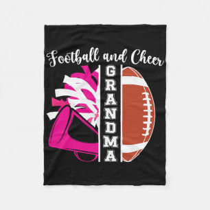 Footll And Cheer Grandma Of Cheerleader And Footll Fleece Blanket