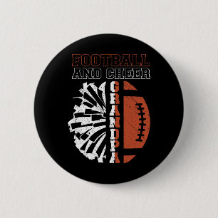 Footll And Cheer Grandpa Of Cheerleader And Footll 6 Cm Round Badge