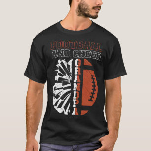 Footll And Cheer Grandpa Of Cheerleader And Footll T-Shirt