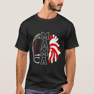 Footll And Cheer Mama Proud Footll And Cheerleadin T-Shirt
