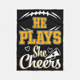 Footll And Cheer Mom Cheerleading Mother Footll _1 Fleece Blanket