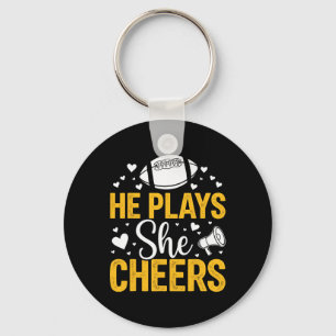 Footll And Cheer Mom Cheerleading Mother Footll _6 Key Ring