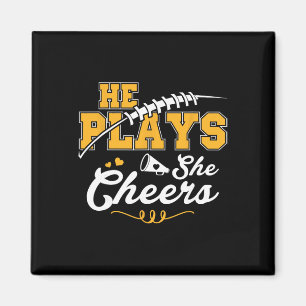 Footll And Cheer Mom Cheerleading Mother Footll  Magnet