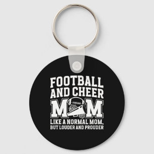 Footll And Cheer Mom Funny Cheerleading And Footll Key Ring