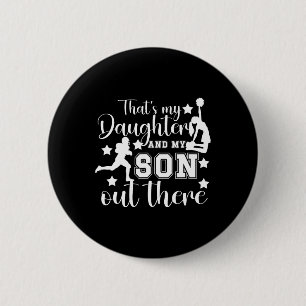 Footll And Cheer Mom Proud Cheerleading And Footll 6 Cm Round Badge