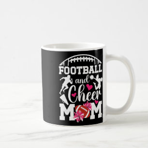 Footll And Cheer Mom Proud Cheerleading And Footll Coffee Mug