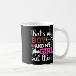Footll And Cheer Mom Proud Cheerleading And Footll Coffee Mug