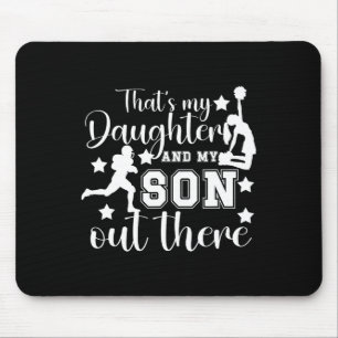 Footll And Cheer Mom Proud Cheerleading And Footll Mouse Pad