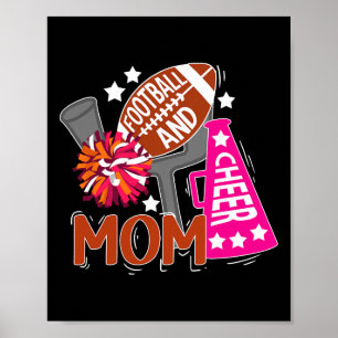 Footll And Cheer Mum Best Cheerleading And Footll  Poster