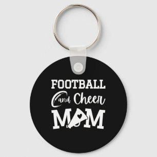 Footll And Cheer Mum Black Cheerleading Key Ring