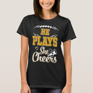 Footll And Cheer Mum Cheerleading Mother Footll _1 T-Shirt