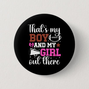 Footll And Cheer Mum Proud Cheerleading And Footll 6 Cm Round Badge
