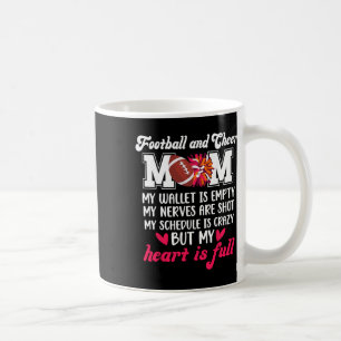 Footll And Cheer Mum Proud Cheerleading And Footll Coffee Mug
