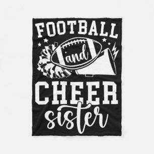 Footll And Cheer Sister Cheerleading And Footll Si Fleece Blanket