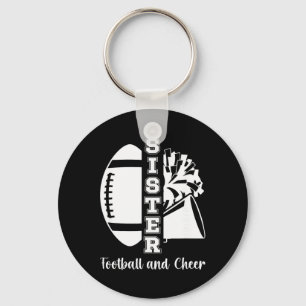 Footll And Cheer Sister Cheerleading And Footll Si Key Ring