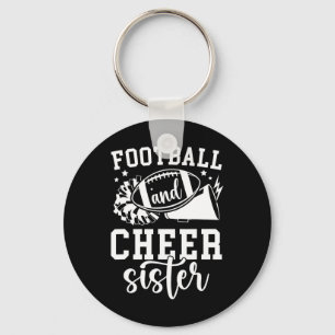 Footll And Cheer Sister Cheerleading And Footll Si Key Ring