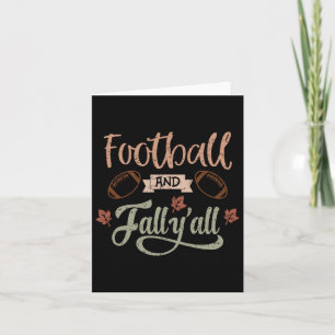Footll And Fall Y'all Fun Autumn Season Quote Grap Card