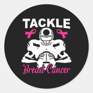 Footll Breast Cancer Awareness Survivor Cheering P Classic Round Sticker