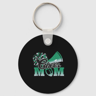 Footll Cheer Mum Biggest Fan Cheerleader Black Gre Key Ring