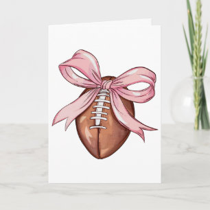 Footll Coquette Bow Footll Mum Mothers Day Footll Card