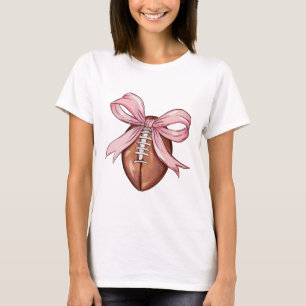 Footll Coquette Bow Footll Mum Mothers Day Footll T-Shirt
