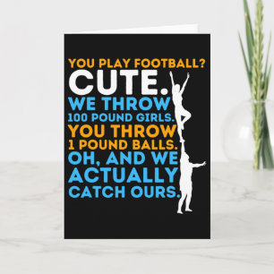 Footll Cute - Cheerleader Cheerleading Cheer Compe Card
