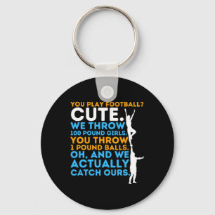 Footll Cute - Cheerleader Cheerleading Cheer Compe Key Ring