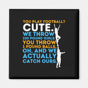 Footll Cute - Cheerleader Cheerleading Cheer Compe Magnet