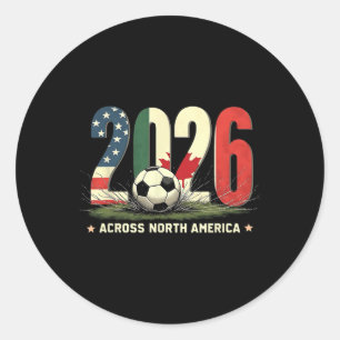 Footll Fan Vintage 2026 North America Soccer Classic Round Sticker
