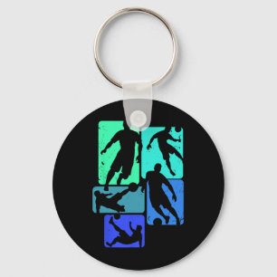 Footll Goat Striker Number 7 Kicking Soccer Ll Key Ring