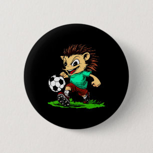 Footll Hedgehog _1 6 Cm Round Badge